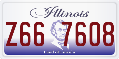 IL license plate Z667608