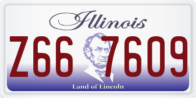 IL license plate Z667609