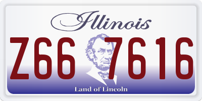 IL license plate Z667616
