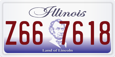 IL license plate Z667618