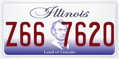 IL license plate Z667620