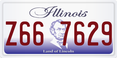 IL license plate Z667629