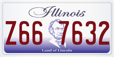 IL license plate Z667632