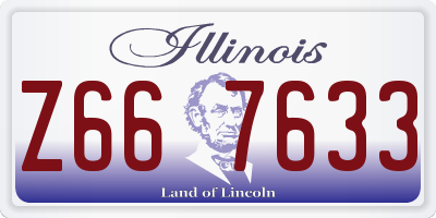 IL license plate Z667633