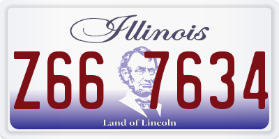 IL license plate Z667634