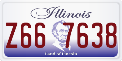 IL license plate Z667638