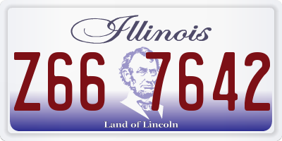IL license plate Z667642