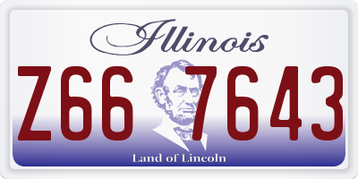 IL license plate Z667643