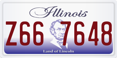 IL license plate Z667648