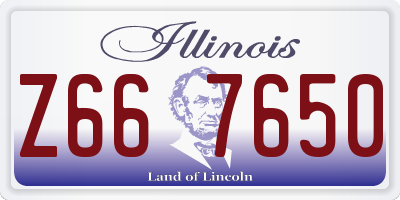IL license plate Z667650