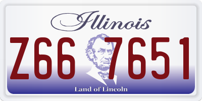 IL license plate Z667651