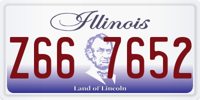 IL license plate Z667652