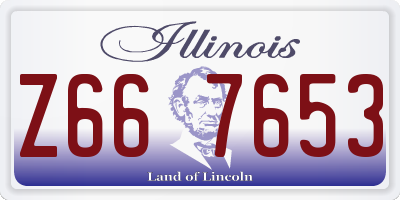 IL license plate Z667653