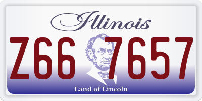 IL license plate Z667657
