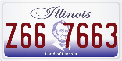 IL license plate Z667663