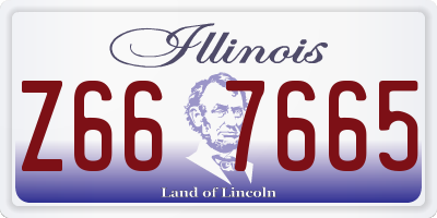 IL license plate Z667665