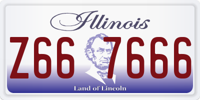 IL license plate Z667666