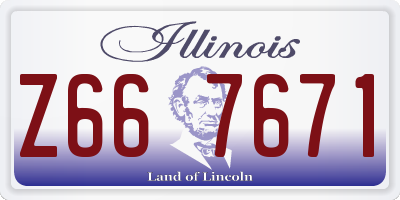 IL license plate Z667671