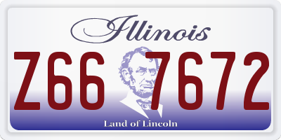 IL license plate Z667672