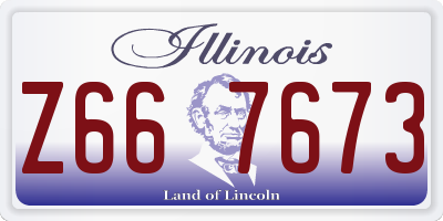 IL license plate Z667673