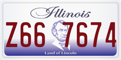 IL license plate Z667674