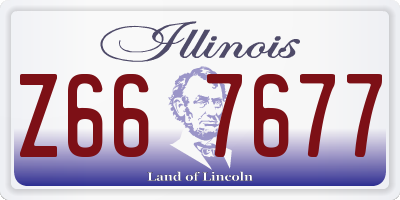 IL license plate Z667677