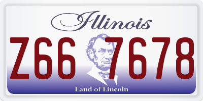 IL license plate Z667678