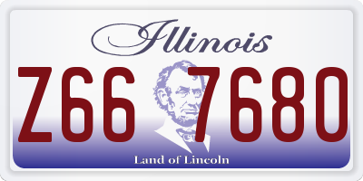 IL license plate Z667680