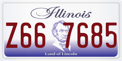 IL license plate Z667685