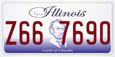 IL license plate Z667690