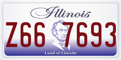 IL license plate Z667693