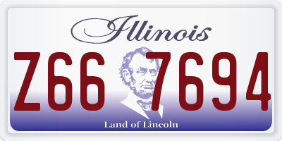 IL license plate Z667694