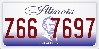 IL license plate Z667697