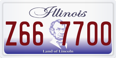 IL license plate Z667700