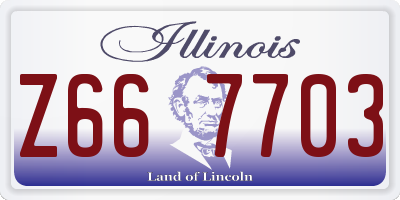IL license plate Z667703