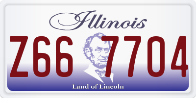 IL license plate Z667704