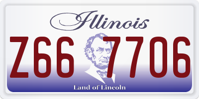 IL license plate Z667706