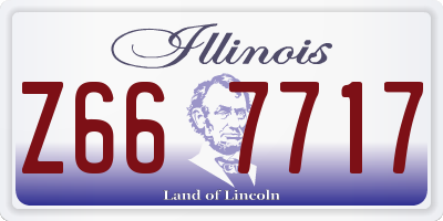 IL license plate Z667717