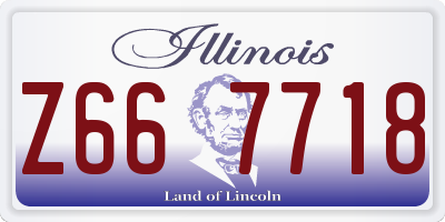 IL license plate Z667718