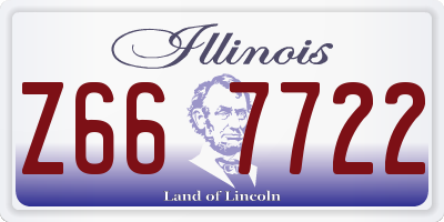 IL license plate Z667722