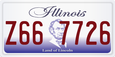 IL license plate Z667726