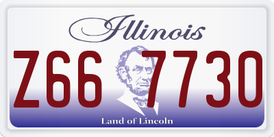IL license plate Z667730