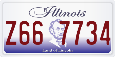 IL license plate Z667734