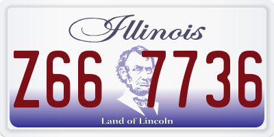 IL license plate Z667736
