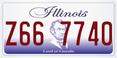 IL license plate Z667740