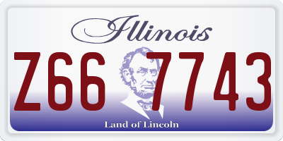 IL license plate Z667743