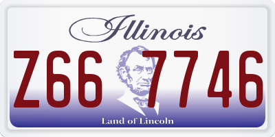 IL license plate Z667746