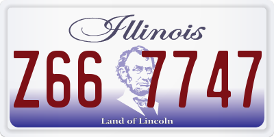 IL license plate Z667747