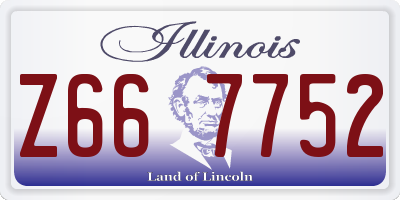 IL license plate Z667752