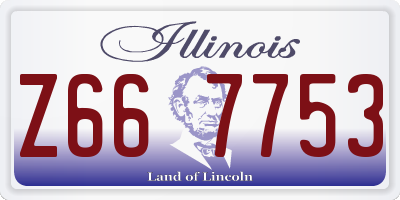 IL license plate Z667753